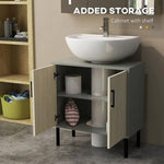 kleankin Bathroom Sink Cabinet, Under Sink Basin Storage Cupboard with Shelf by kleankin