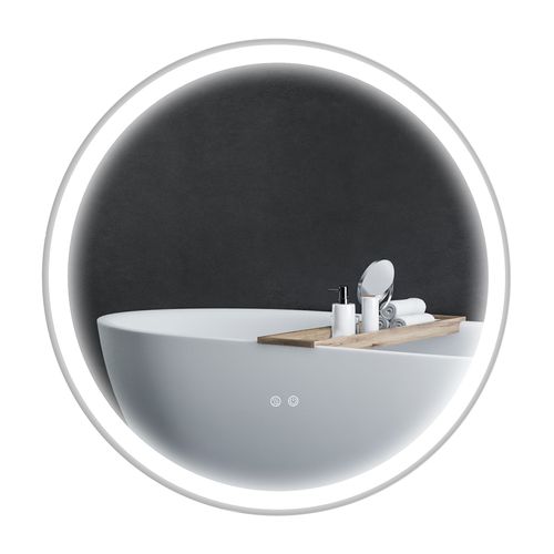 kleankin Dimmable Bathroom Mirror with LED Lights, 3 Colours, Defogging Film - Mirror from kleankin