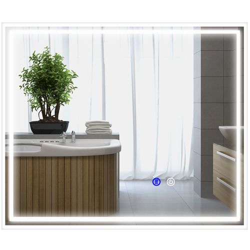 kleankin Dimmable Bathroom Mirror with LED Lights, 3 Colours, Defogging Film - Mirror from kleankin