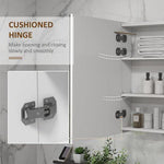 kleankin Wall Mounted Bathroom Storage Cupboard with Mirror, LED Light, USB by kleankin