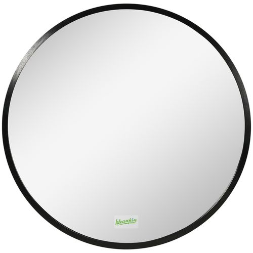 Modern Wall-mounted Vanity Mirror for Bedroom Bathroom Washroom, Black, 40x40cm - Mirror from kleankin
