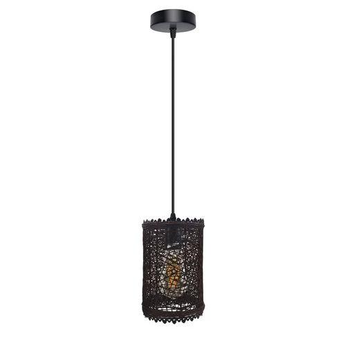 Single Natural Wicker Rattan Ceiling Pendant Light Shade E27 Base Adjustable cord Handmade Pendant Lighting Fixture by LEDSONE