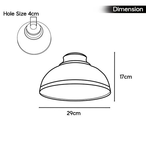 5 Pack vintage curvy shape burgundy lamp shade easy fit E27 base screw type industrial metal 29cm lamp light shades - Home Symphony