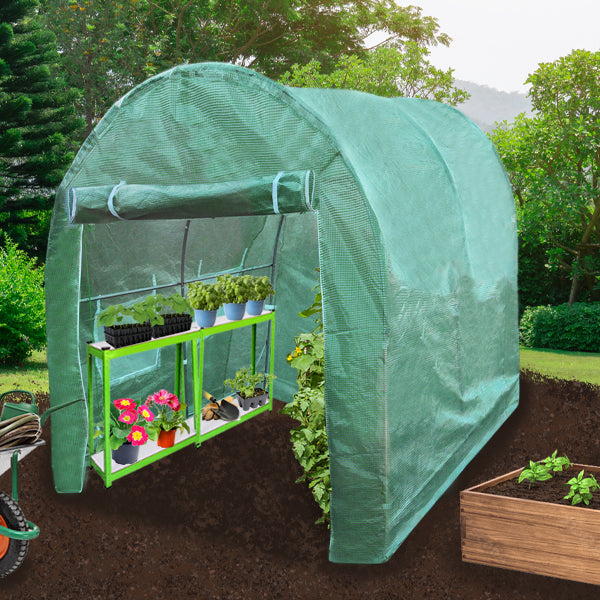 GreenGrow Polytunnel 19mm 3m x 2m Racking Garden