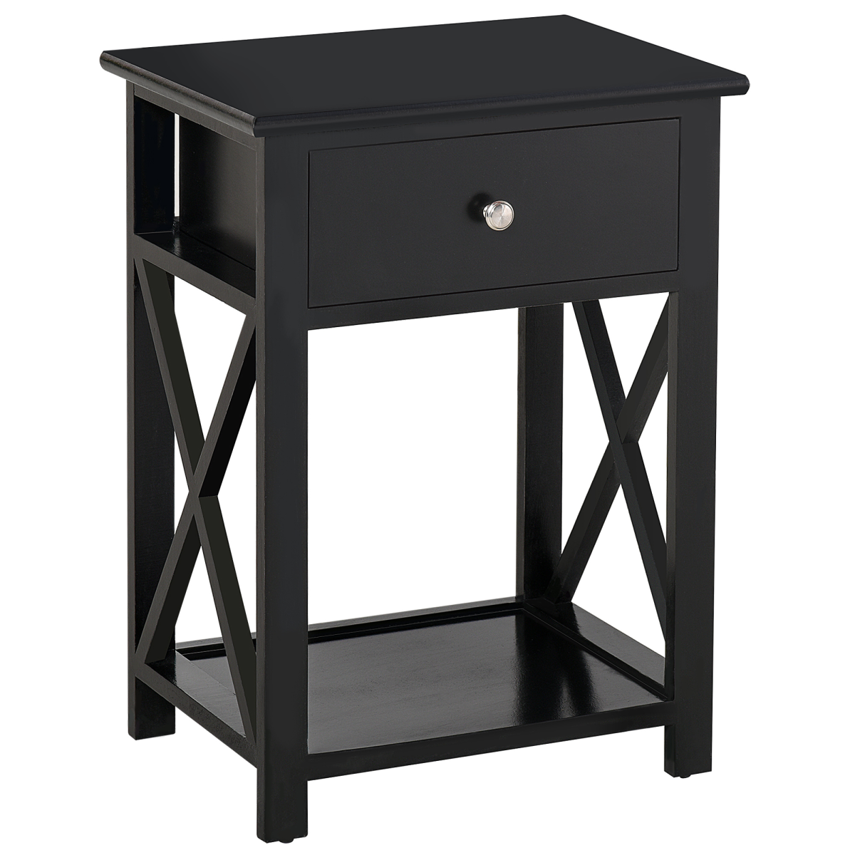 Premium Side Table 2 Tier Drawer For Living Room - HOMCOM - Home Symphony