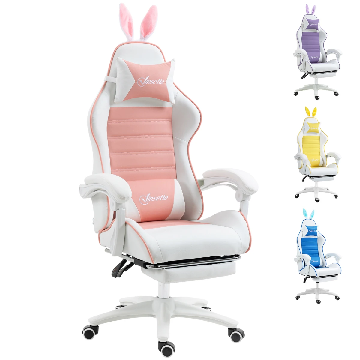 Vinsetto Racing Chair Standard Rabbit Ears Gaming by Vinsetto