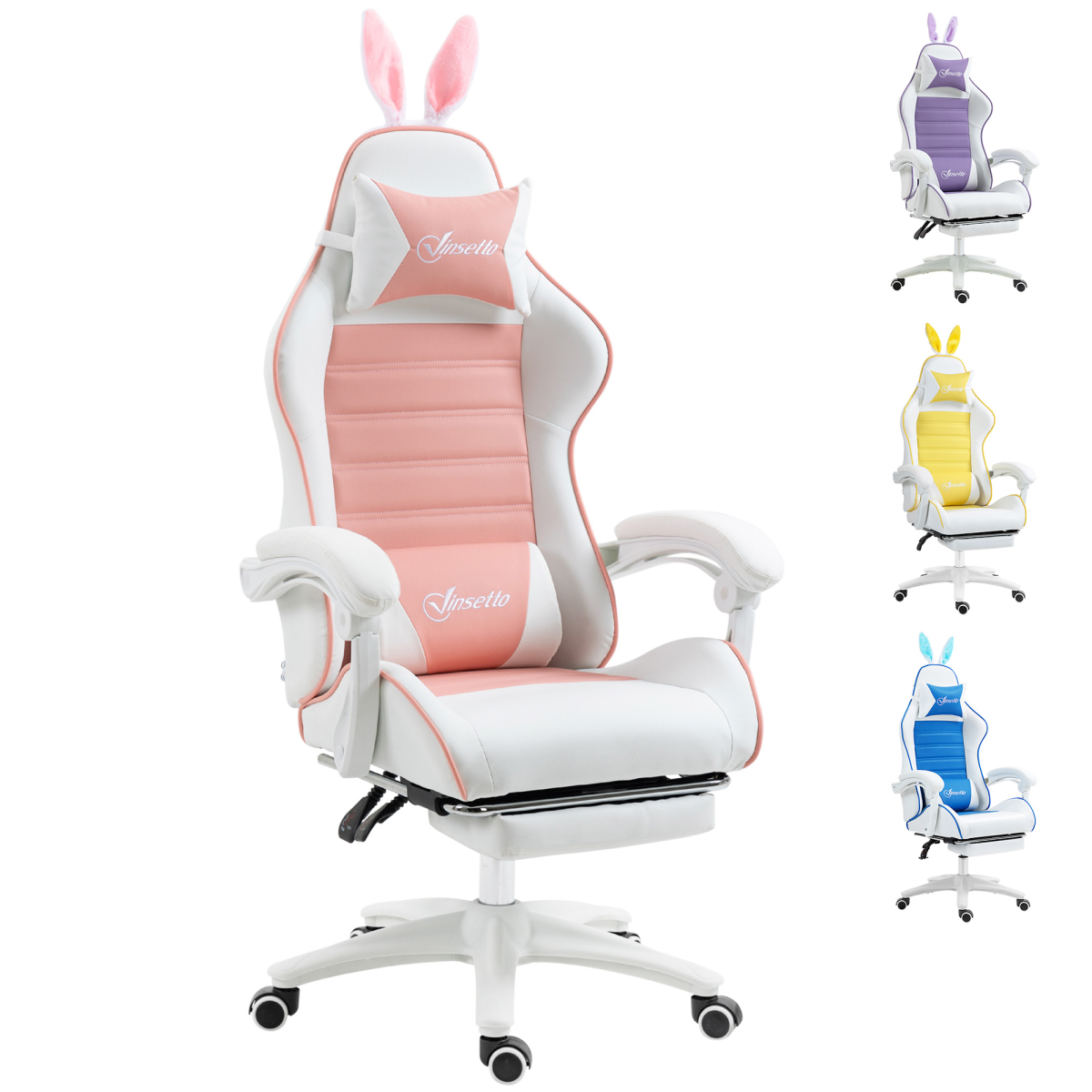 Vinsetto Racing Chair Standard Rabbit Ears Gaming