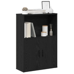 vidaXL vidaXL Bookcase Black Oak 60x24x85 cm Engineered Wood - Bookcase