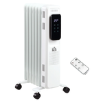 HomCom Oil Filled Radiator Tall LED Display 1630W 7 Fin With Eco Mode And 24 Hour Timer For Home Use by HOMCOM