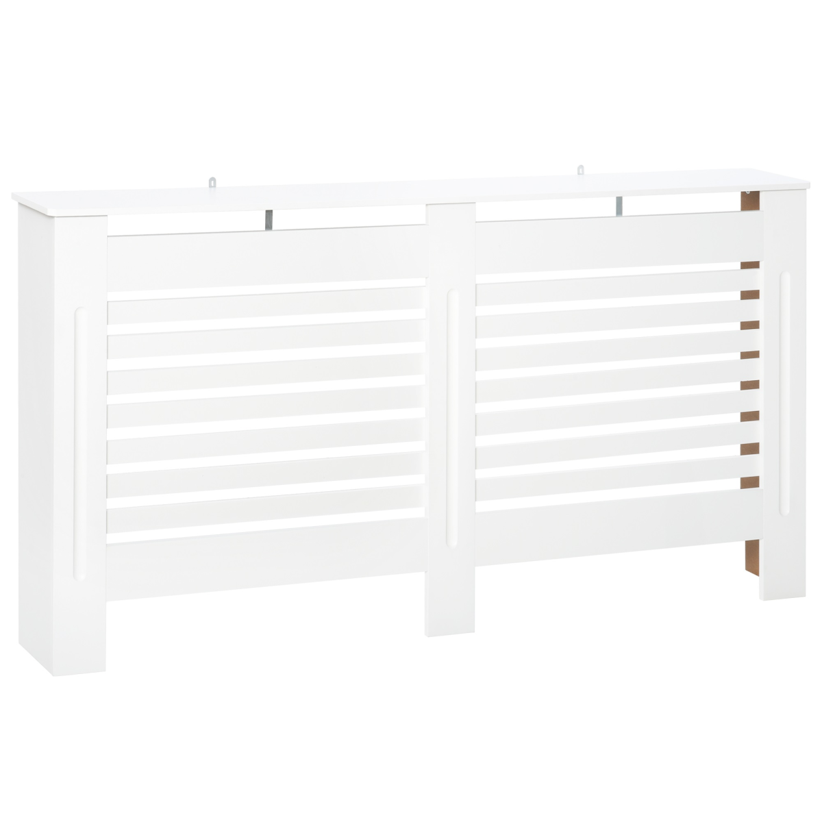 HOMCOM Radiator Cover Cabinet Medium Slatted Ventilation Top Shelf Child Safe Wall Mounted