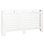 HOMCOM Radiator Cover Cabinet Medium Slatted Ventilation Top Shelf Child Safe Wall Mounted by HOMCOM