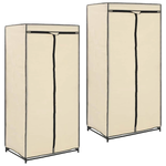 vidaXL vidaXL Wardrobes 2 pcs Cream 75x50x160 cm - Wardrobe