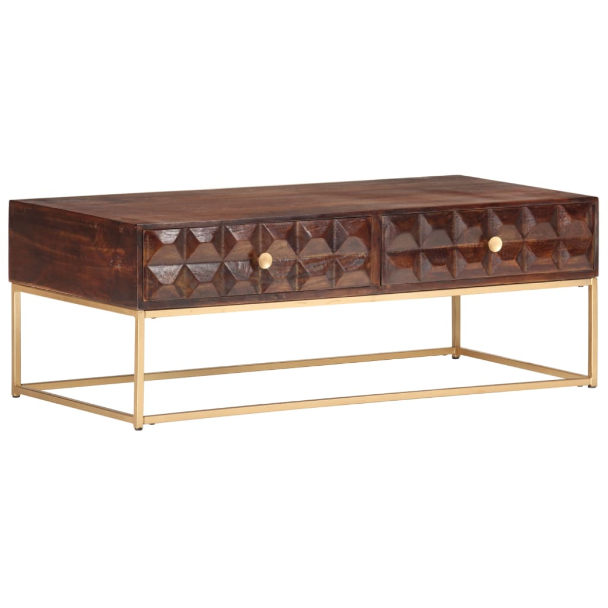 VidaXL Coffee Table 112x50x40 Solid Mango Wood - vidaXL - Home Symphony