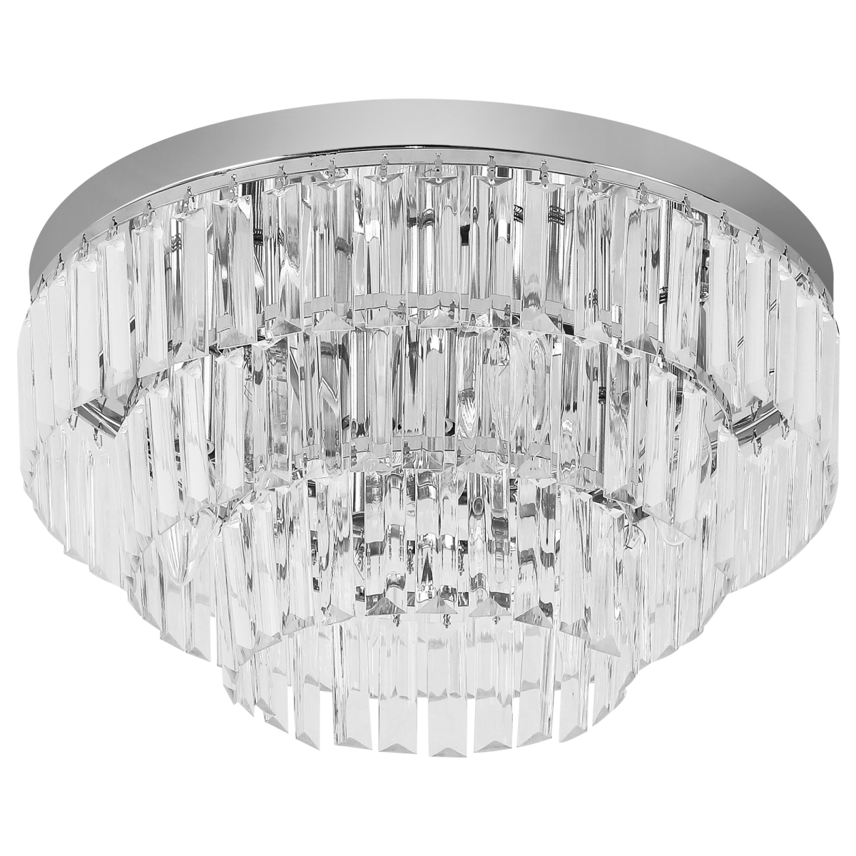 Crystal Ceiling Lamp Round 7 Light Hallway - HOMCOM - Home Symphony