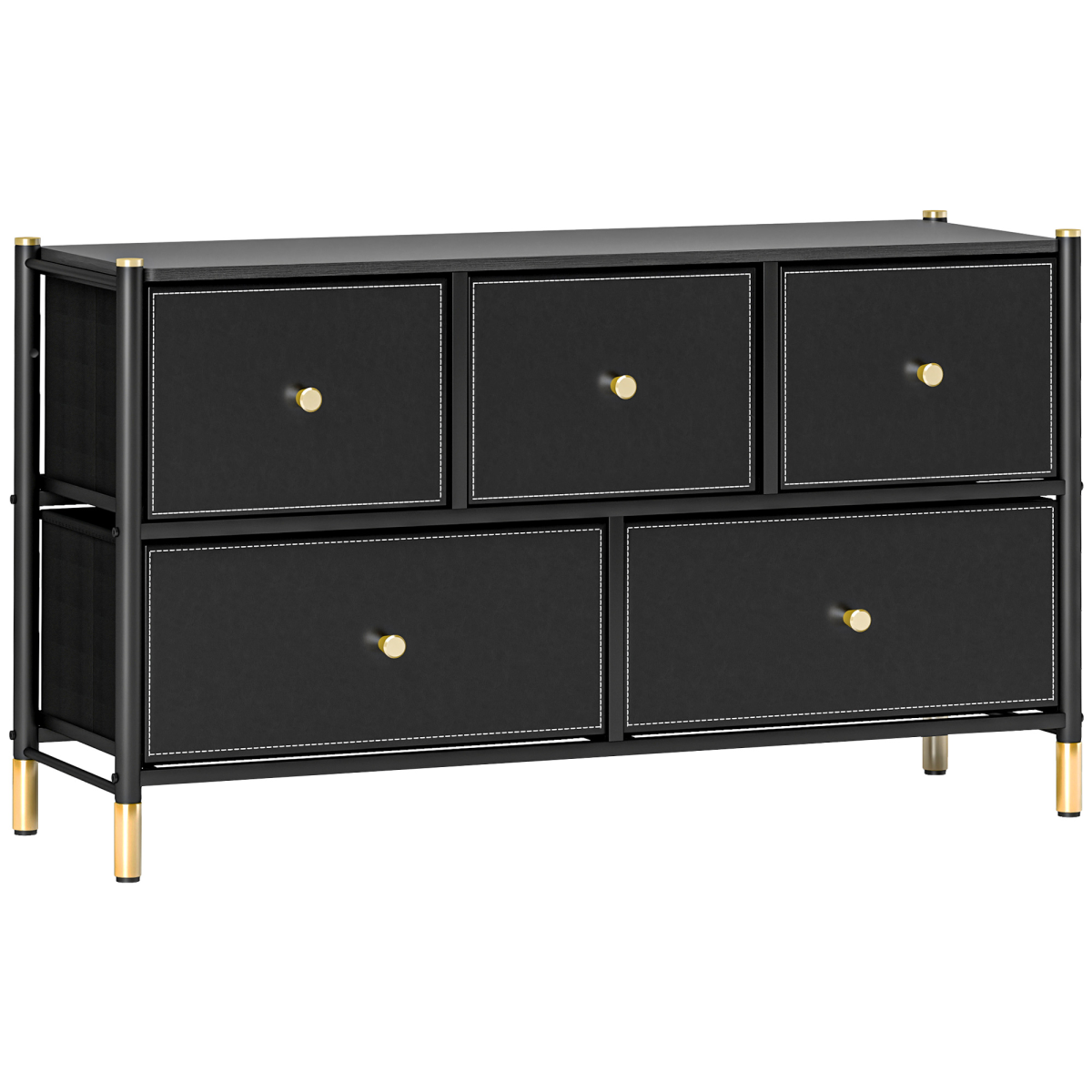 HOMCOM Chest Drawers 3-Drawer PU Leather Bedroom - HOMCOM - Home Symphony