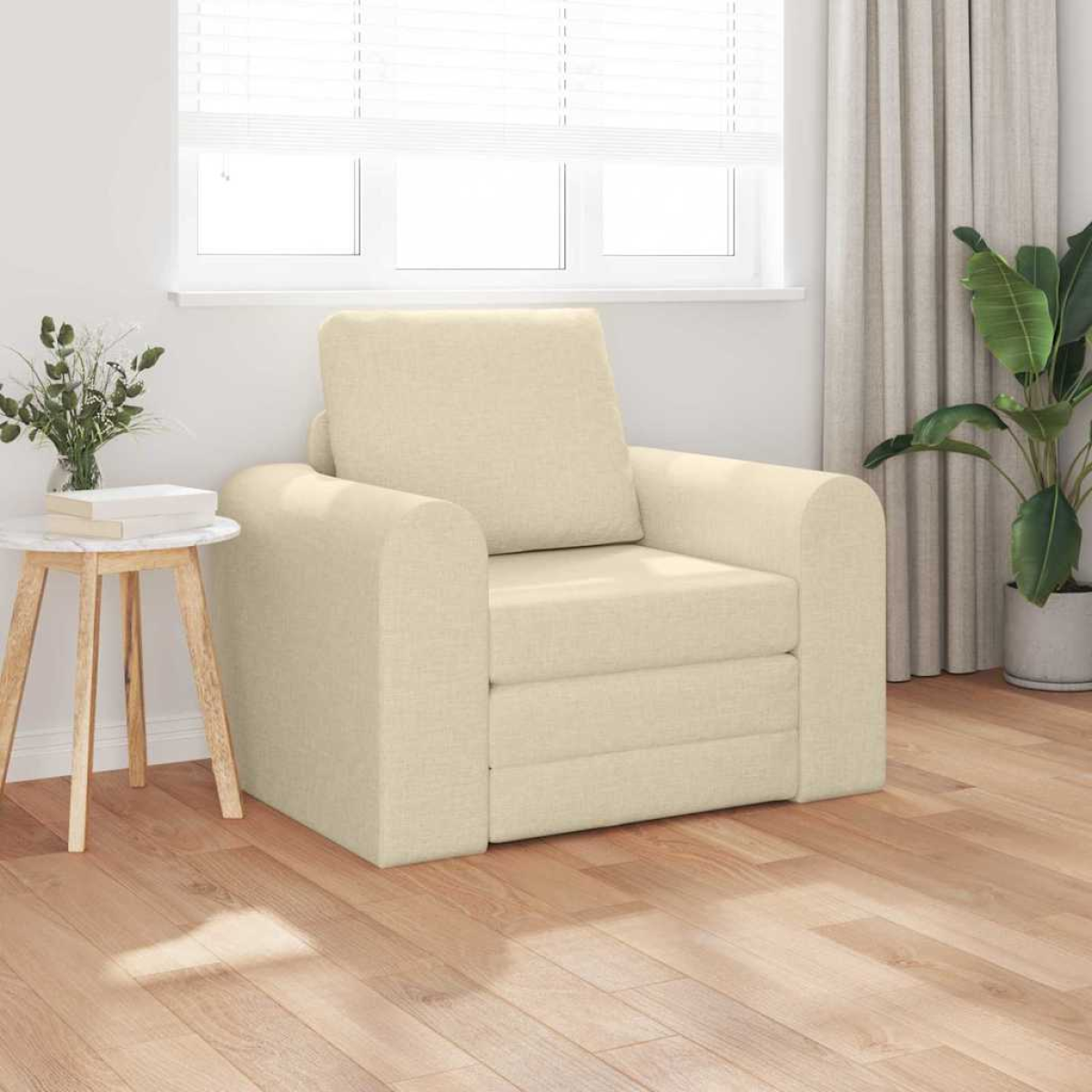 VidaXL Reading Chair 98x71x83 Cream Soft Fabric For Reading - vidaXL - Home Symphony
