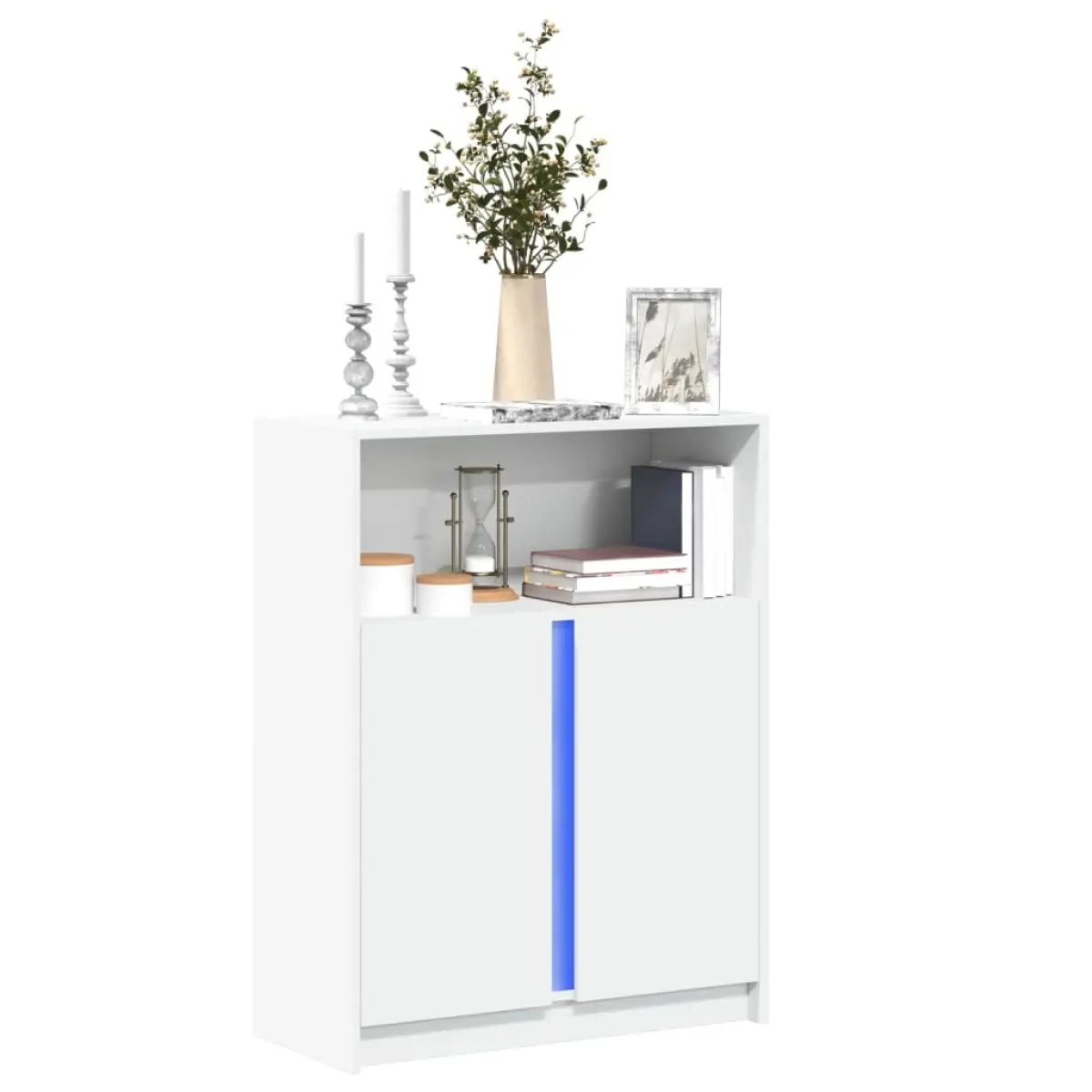 vidaXL vidaXL Sideboard with LED White 77x34x100 cm Engineered Wood - Sideboard