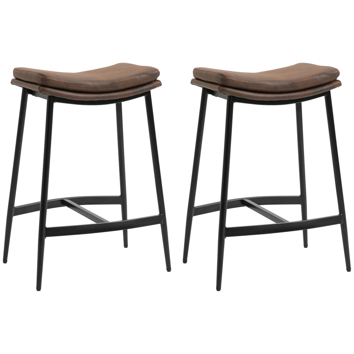 HOMCOM Bar Stools 89-99cm Curved Kitchen - HOMCOM - Home Symphony