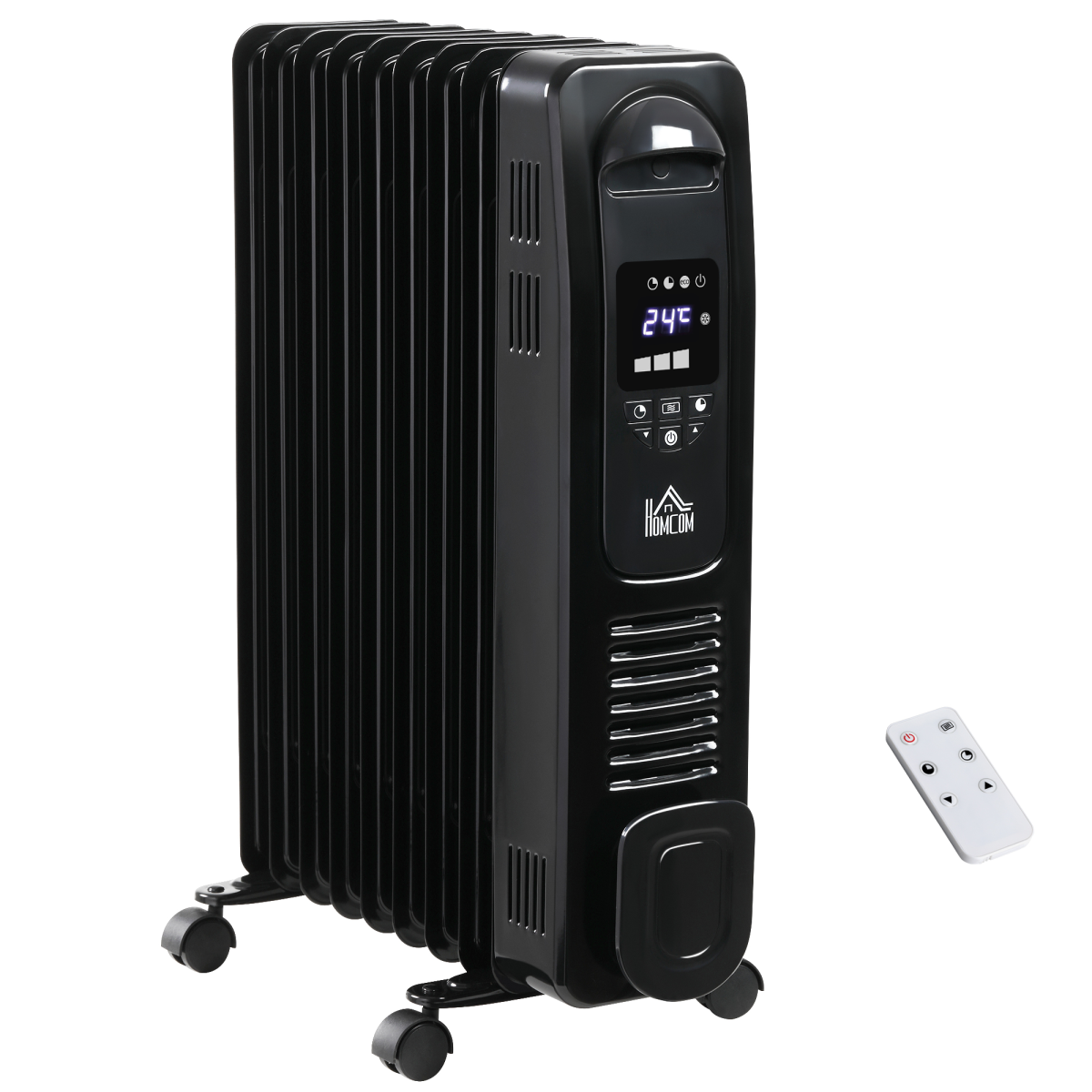Homcom Oil Filled Radiator 2000W LED Timer Home - HOMCOM - Home Symphony