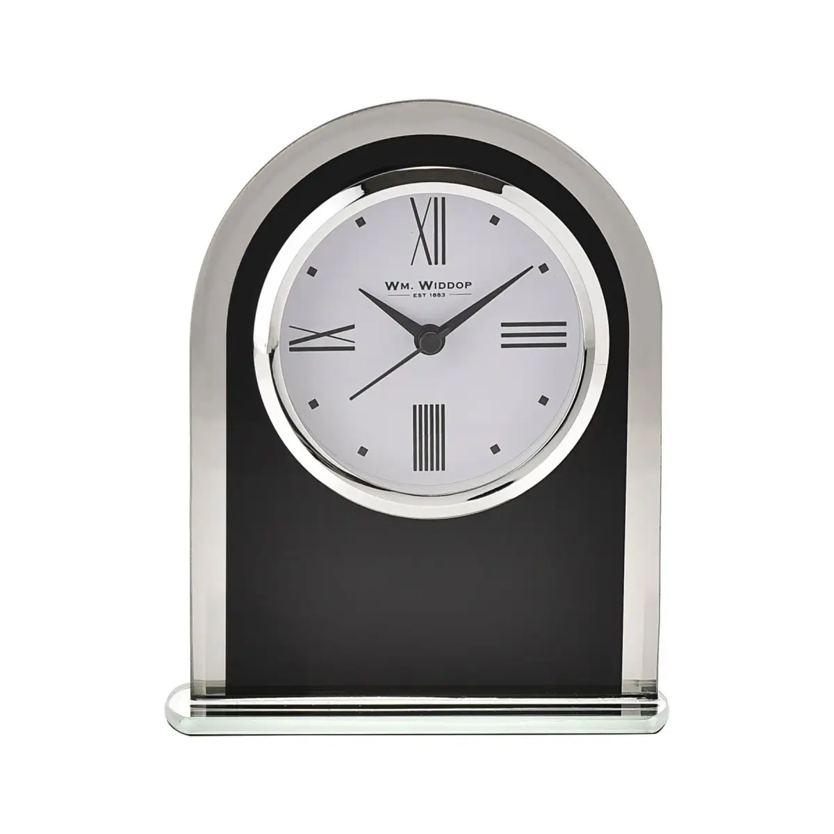 WIDDOP Wm.Widdop Black & Clear Arched Mantel Clock - Clock
