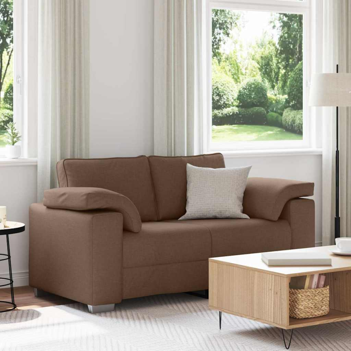vidaXL Sofa 160 x 77 x 82 cm Brown Cushioned Home - vidaXL - Home Symphony