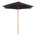 Outsunny 2.5m Wood Garden Parasol Sun Shade Patio Outdoor Wooden Umbrella - Parasol