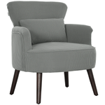 HOMCOM Armchair Wingback Corduroy Cushioned For Living Room by HOMCOM