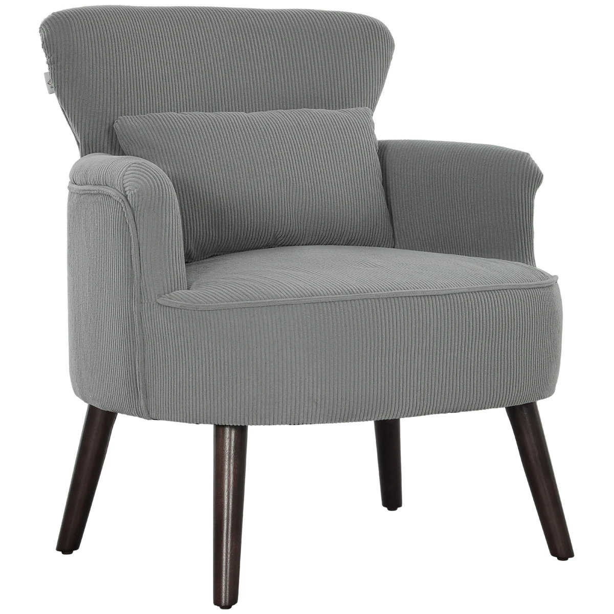 HOMCOM Armchair Wingback Corduroy Cushioned For Living Room by HOMCOM