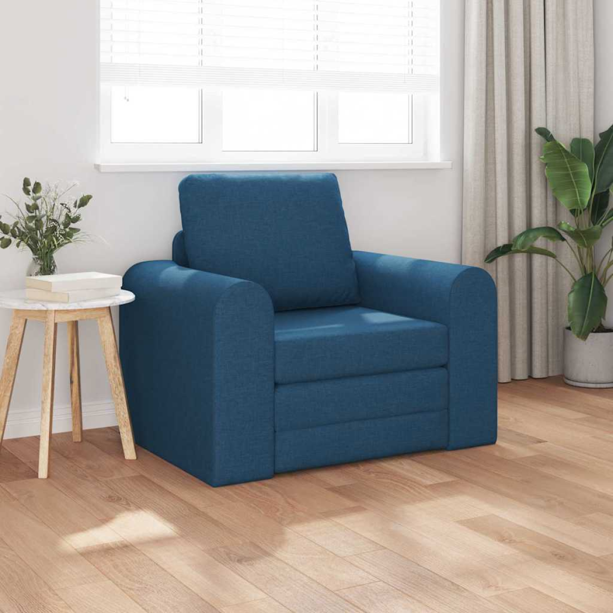 VidaXL Sofa Bed 98x71x83 cm Blue Fabric Reading Armchair For Small Living Rooms And Lounges - vidaXL - Home Symphony