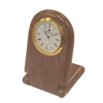 IMPERIAL Imperial Miniature Desk Clock with Wood Matt Brown Gold Trim IMP305 - CLEARANCE NEEDS RE-BATTERY - Clock