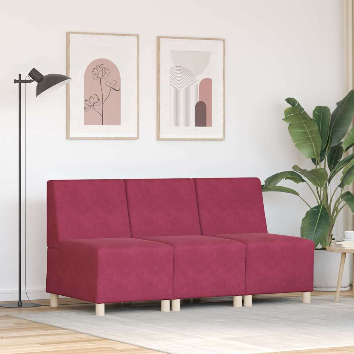 VidaXL Armless Modular Sofa 55x74x82 Velvet Lounge - vidaXL - Home Symphony