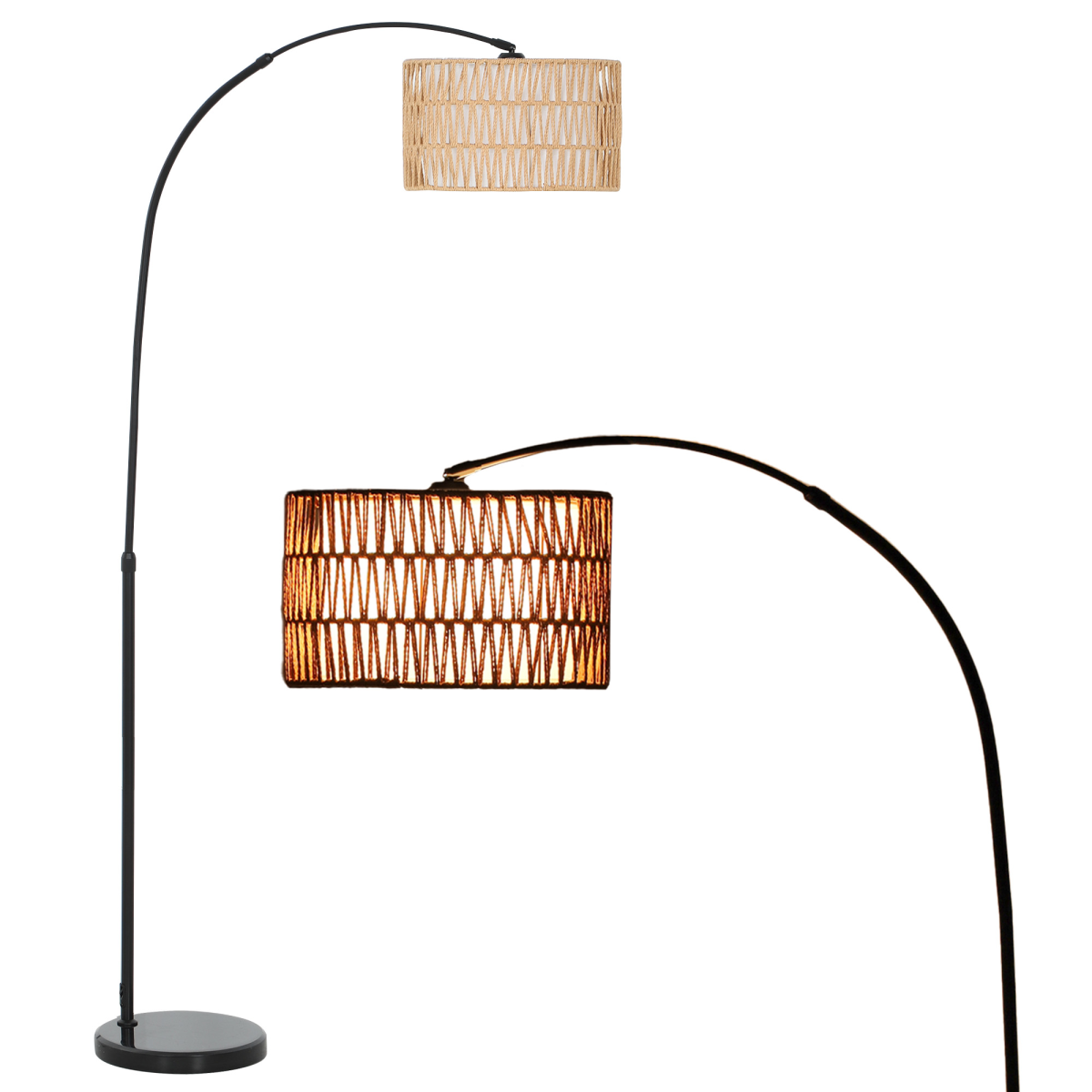 Stylish HOMCOM Floor Lamp for Living Room, Standing Lamp with Foot Switch, Black, featuring a dual-layer lampshade.