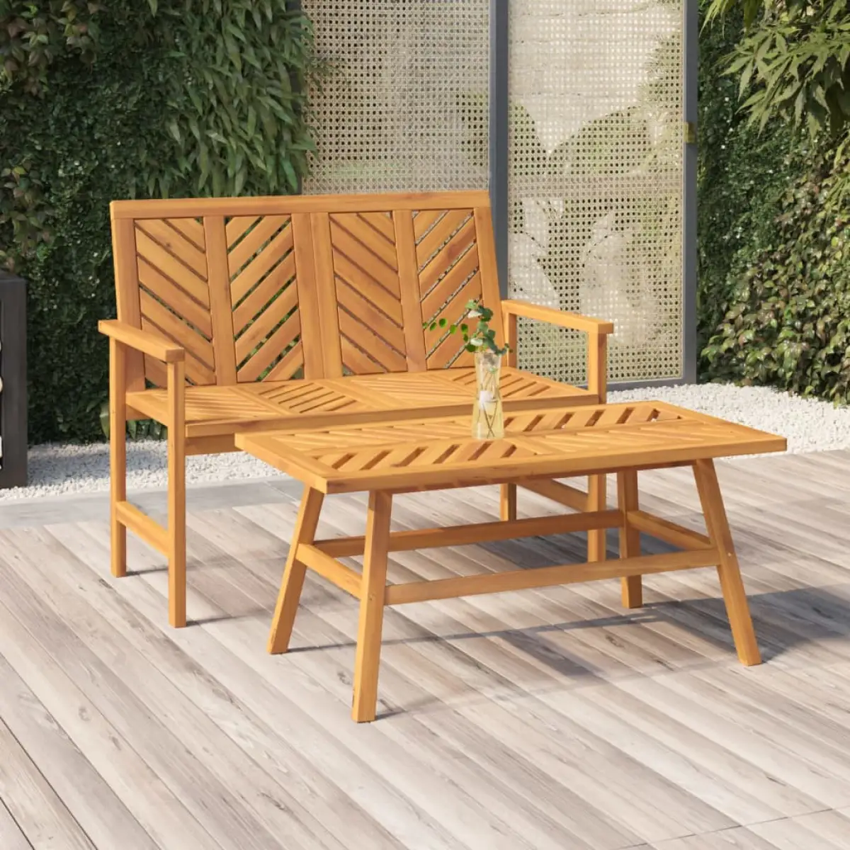vidaXL vidaXL Garden Bench 109 cm Solid Wood Acacia - Garden Chairs