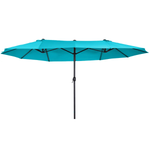 Outsunny Outsunny 4.6M Garden Patio Umbrella Canopy Parasol Sun Shade w/o Base Blue - Parasol