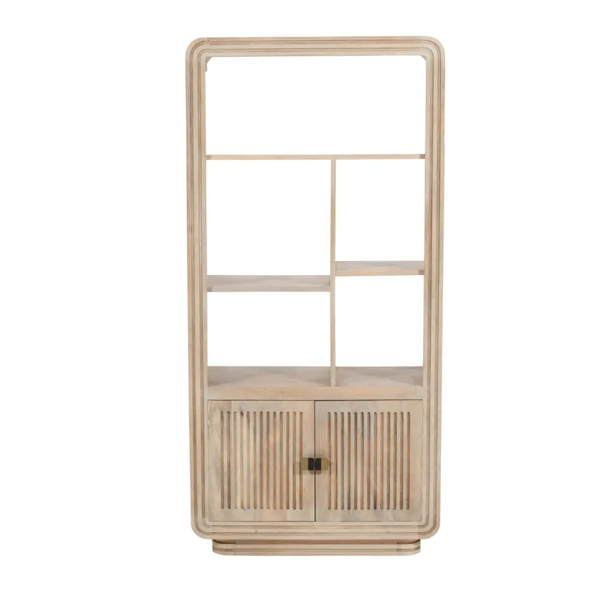 Indian Hub Hudson Carved Mango Wood Bookcase - Bookcase