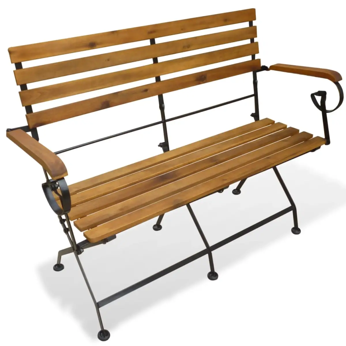 vidaXL vidaXL Folding Garden Bench 112 cm Solid Acacia Wood - Garden Chairs