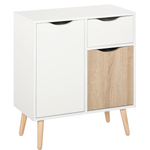 Scandi Floor Cabinet Compact ThreeSection Bedroom by Unbranded