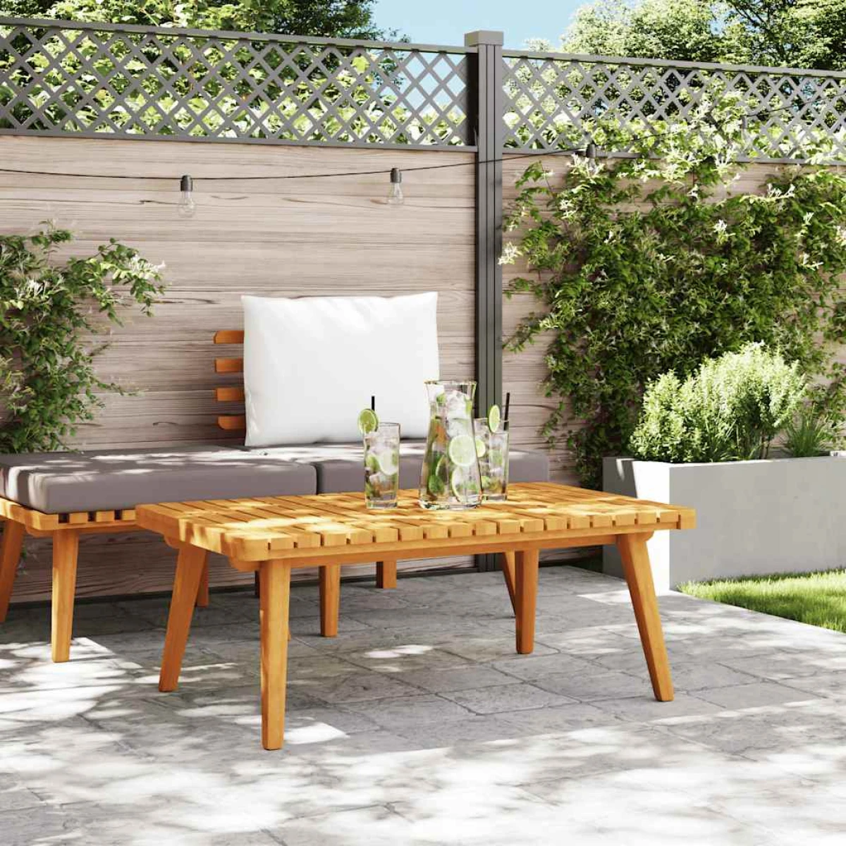 VidaXL Garden Coffee Table 90x55x35 Cm Solid Acacia Wood For Outdoor Patio Living by vidaXL