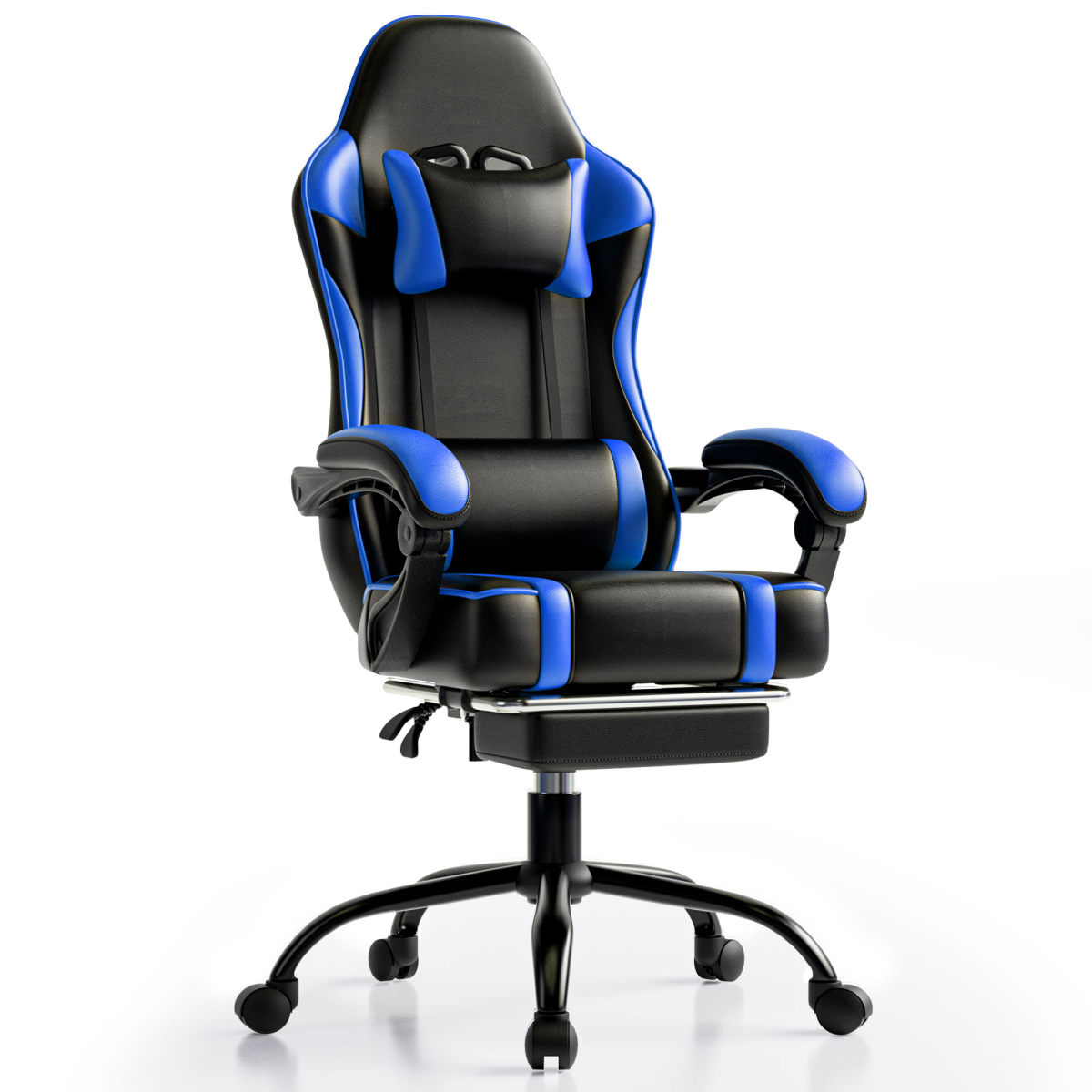 Premium Gaming Chair Height Adjustable With Footrest And Lumbar Support For Gamers And Office Use Pro - N/A - Home Symphony