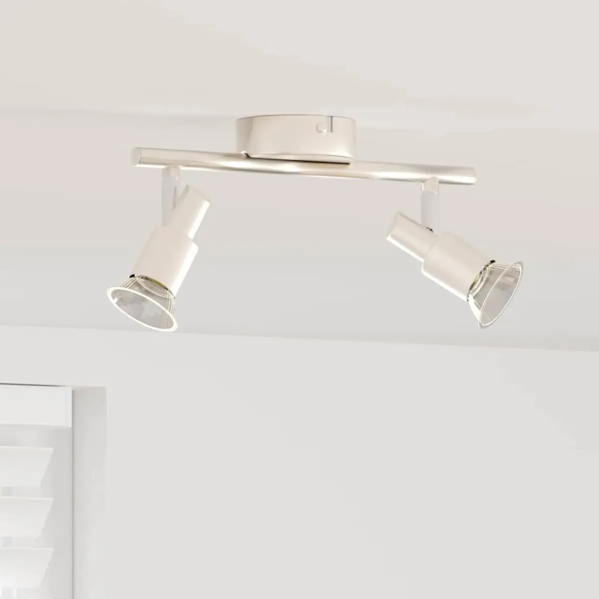 vidaXL vidaXL Ceiling Spotlight with Spotlights Nickel 25.5 x 8 x 11 cm Steel - Spotlight