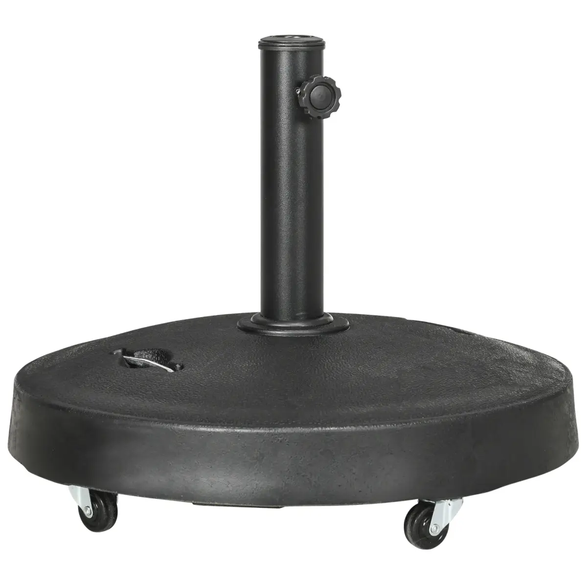 Outsunny Outsunny 23.5kg Round Resin Garden Parasol Base for Poles of 38mm-48mm - Parasol