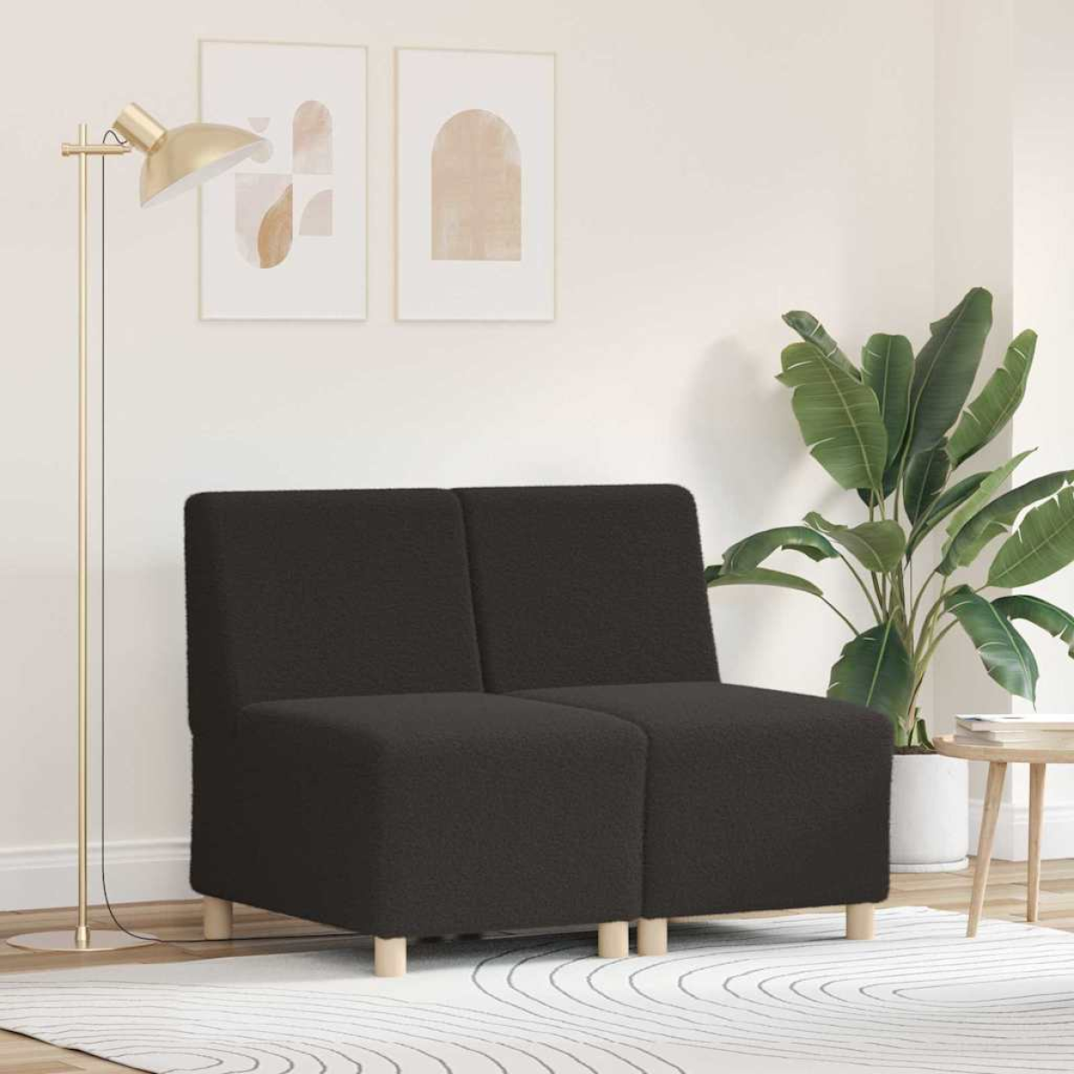 VidaXL Corduroy Modular Sofa Armless 55x74x82 cm LivingRoom - vidaXL - Home Symphony