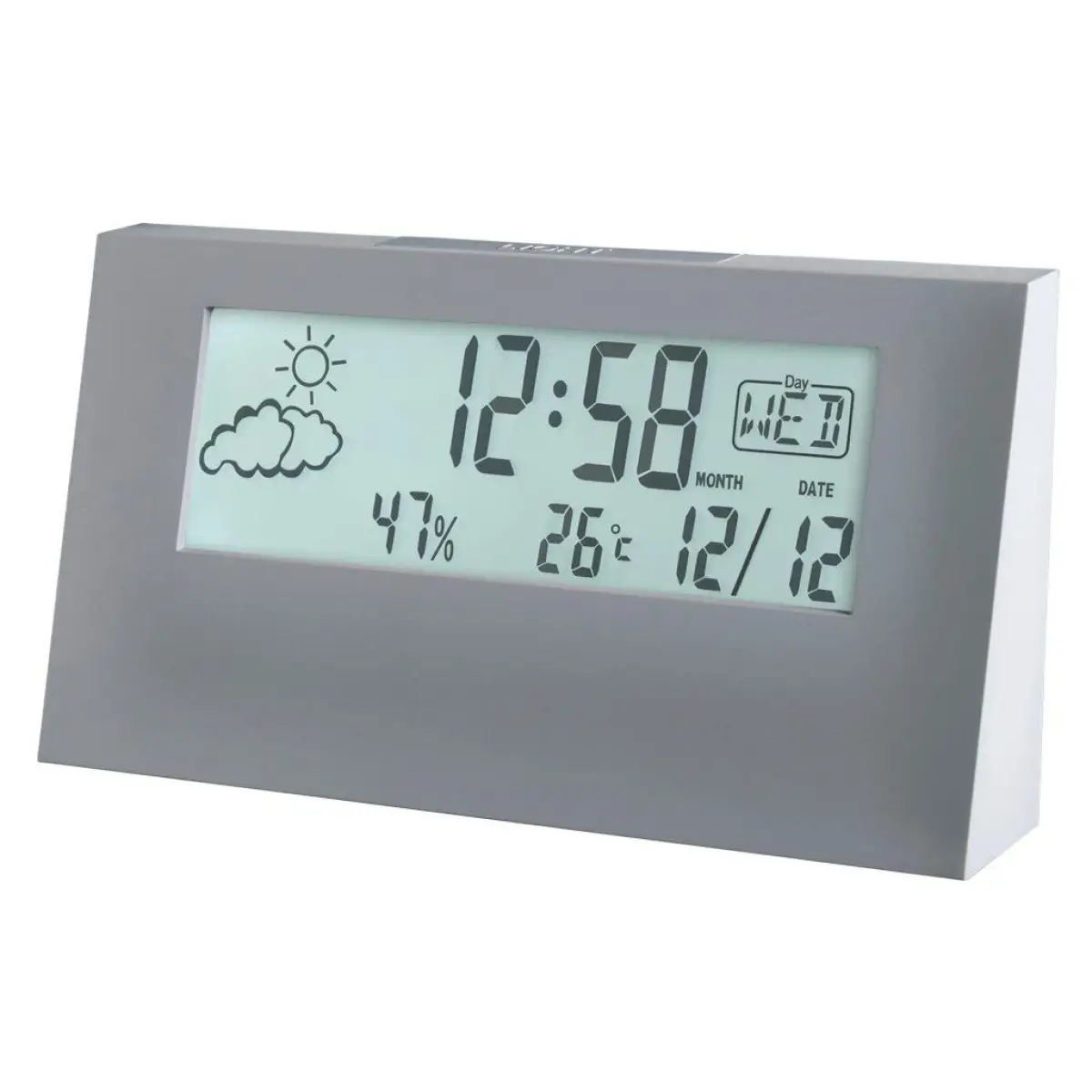 Acctim Acctim 15847 Vertex Weather Station Pigeon Grey Alarm Clock 15847 - Clock