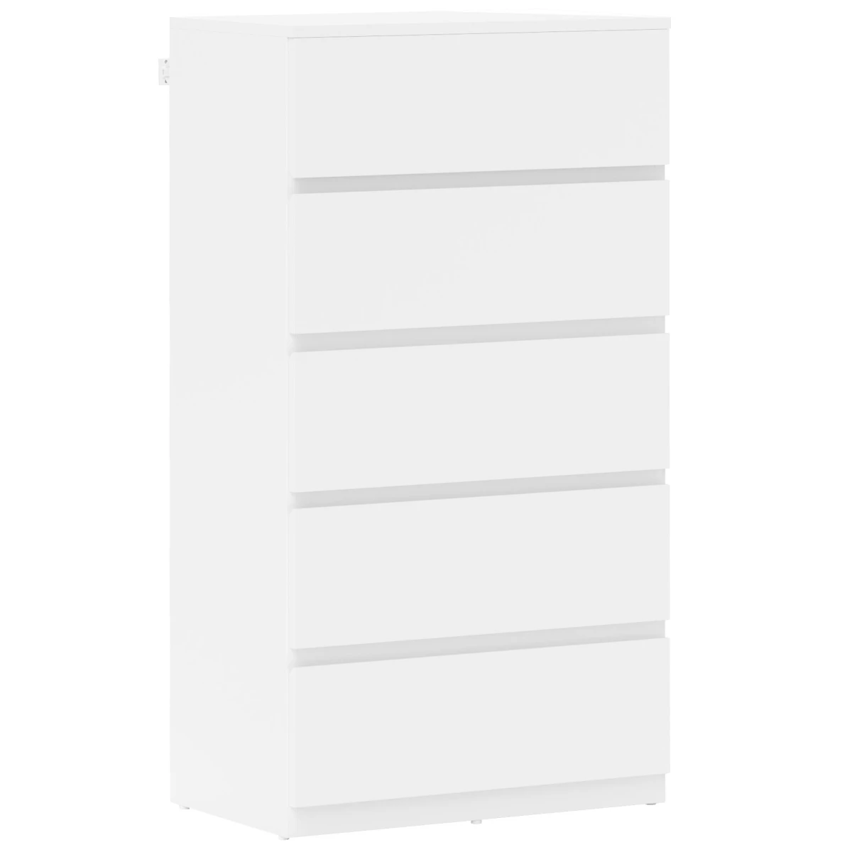 HOMCOM White Dresser 5-Drawer Soft-Close Bedroom by HOMCOM