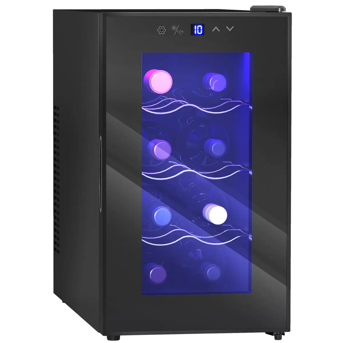 HOMCOM HOMCOM Freestanding Wine Cooler Fridge with 8 Bottle, 21 Litre Capacity - Wine Rack