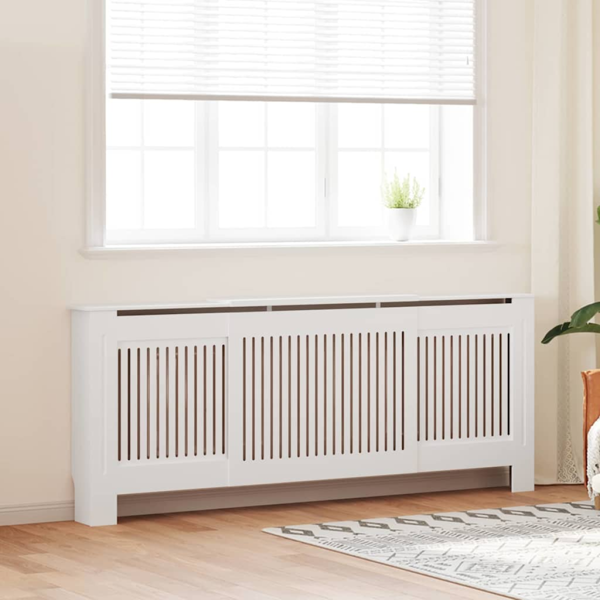VidaXL Radiator Cover 142-205x20.5x81.5cm Slatted - vidaXL - Home Symphony