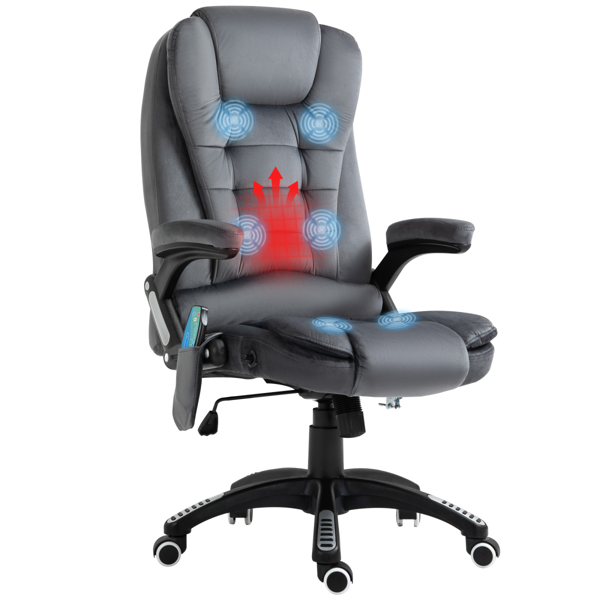 Premium Executive Massage Recliner Chair Full Size Six Point Heating Headrest Office Use - Unbranded - Home Symphony