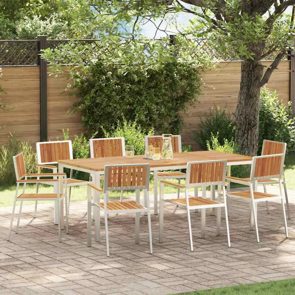 vidaXL vidaXL Garden Chair 8 pcs Brown 56 x 54.5 x 87 cm Solid Acacia Wood -