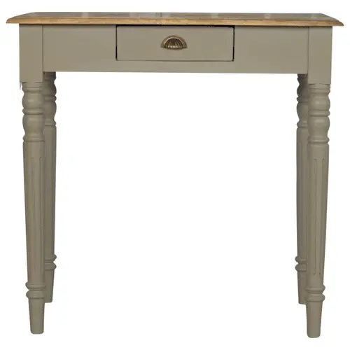 Artisan Furniture Artisan Furniture Solid Wood Hand Painted Writing Desk, 1 Drawer, Grey Color - Desk