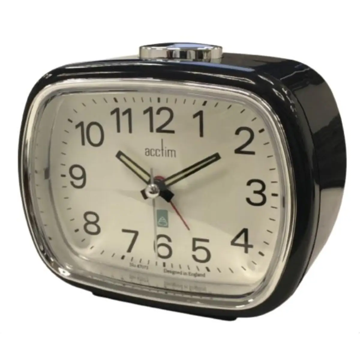 Acctim Acctim Camille Analogue Quartz Luminous Hands Chrome Bezel Alarm Clock Black - Clock